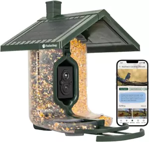 Solar Powered Smart Bird Feeder - Dual Seed Chamber, HD Picture & Video Capture - Picture 1 of 12