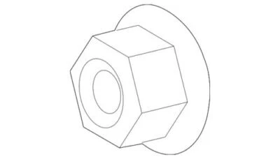 Nova porca estabilizadora Ford genuína 2015-2021 E-350 Super Duty fabricante de equipamento original -N806496-S441 - Imagem 1 de 2