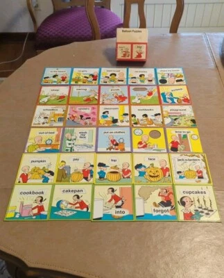 Vintage Popeye Balloon Puzzle 30 card Special Language Builder 1977 King Feature - Image 1 of 4