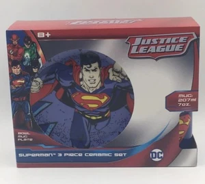 *NUEVO* Juego de 3 piezas de cerámica de la Liga de la Justicia Superman - Imagen 1 de 8