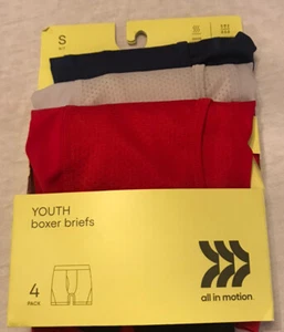 Boys' 3pk Mesh Boxer Briefs - All in Motion Red S - Picture 1 of 8