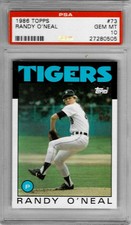 1986 Topps #73 Randy O'NEAL - PSA 10+++ Tigers