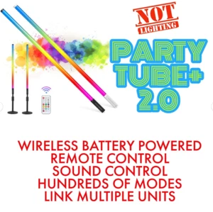 47" Party Tube Pro DJ Wireless Battery Light 100’s Modes+Sound w/ Stand & Remote - Picture 1 of 9