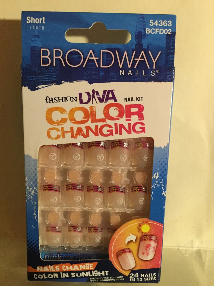 **LOOK** 2 Packs of Broadway Diva Color Changing Nails #54363 BCFD02 (Sunrise) - Image 1 of 1