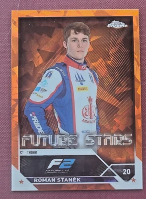 2023 Topps Chrome Sapphire Formula 1 F1 Roman Stanek Orange 25/25 #86 - Image 1 of 2