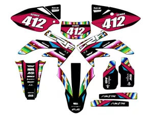 2005-2007 CRF 450 X SERAPE Black Senge Graphics Kit Compatible with Honda - Picture 1 of 10