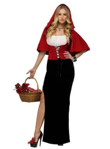 FunWorld Deluxe SEXY Little RED Riding Hood Women's L 12-14 Halloween Costume - Picture 1 of 8