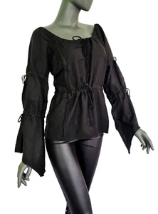 HemdBluse Mittelalter Larp Boheme Schnürung Freesize 34-40 - Bild 1 von 4