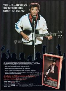 LA BAMBA__Original. 1987 anuncio impreso comercial/promoción__RITCHIE VALENS_Lou Diamond Phillips - Imagen 1 de 1
