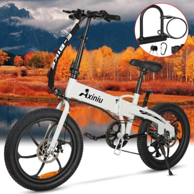 NUEVA E-Bike 20"" Bicicleta Eléctrica Plegable 850W Motor Bicicleta Ciudad Cercanías Ebike Foto 1 de 4