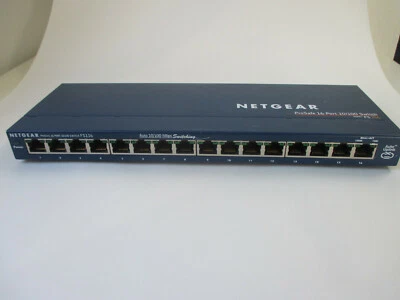 NETGEAR PROSAFE 16 PORT 10/100 SWITCH FS116  - NO POWER CORD - Image 1 of 4