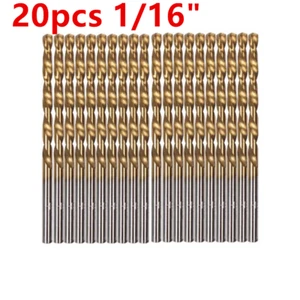 20x 1/16 Zoll Bohrer Bit Set HSS Titan Jobber Länge Twist Metall Bohrer Bits Werkzeuge - Bild 1 von 5
