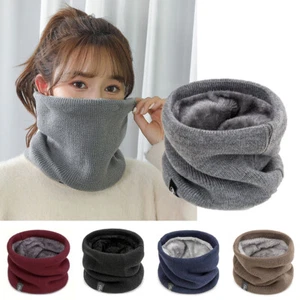 Winter Warm Strick Ring Schal für Damen Herren Plüsch Schlauchschal Halstücher Bandana - - Bild 1 von 26