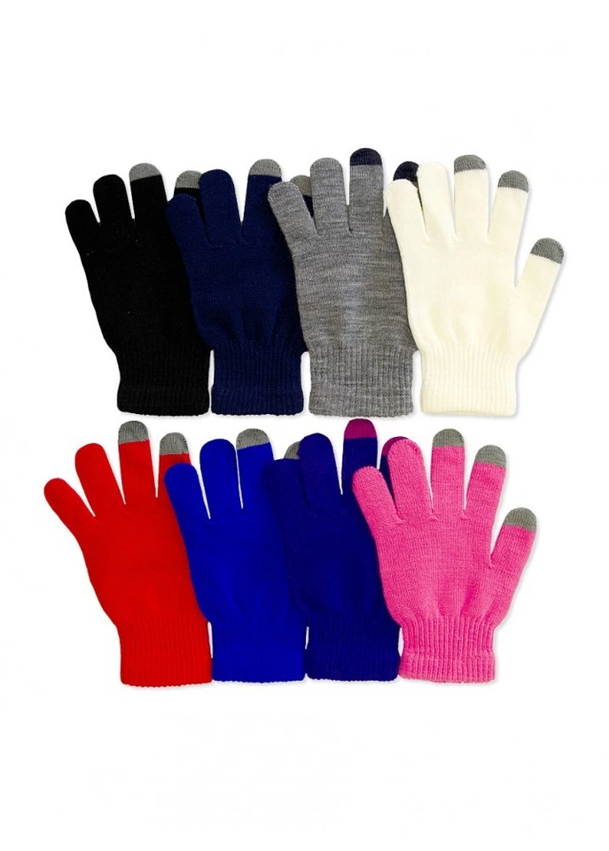 Mujer Tejido Mágico Pantalla Táctil Guante Invierno Talla Única Moda Smartphone Tableta Foto 1 de 1