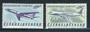 CZECHOSLOVAKIA MNH: Scott #1178-1179 40th Ann Airlines (1963) $$ - Picture 1 of 1