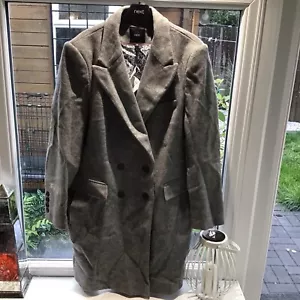 NEW..NEXT…size 20 Light Grey With Wool Coat, Floral Lined..rp £60 - Picture 1 of 6