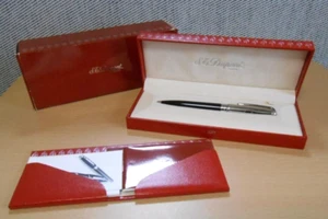 S.T. DuPont DECOR BI-MATIERE NOIR ET PALLADIUM Ballpoint pen wz/Box&Booklet Rare - Picture 1 of 8