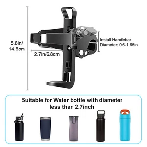 Bike Cup Holder Water Bottle Cage Cycling Beverage Mount Drink Bicycle Handlebar - Picture 1 of 10