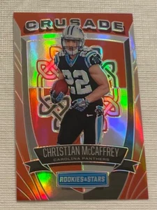 2017 Christian McCaffrey Panini Rookies & Stars Crusade Red Prizm #94/99 - Foto 1 di 2
