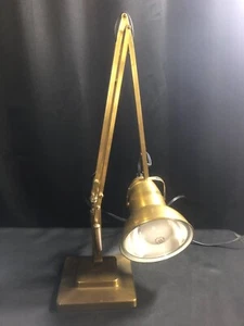 Antique Pottery Barn Solid Brass Lamp-Portable Luminaire Lamp. 22"x10"x8" - Picture 1 of 12