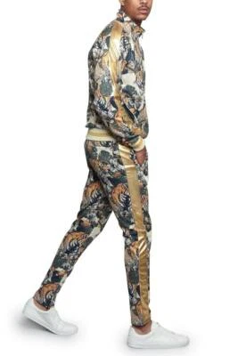 MEN'S Floral Tiger Track Pants & Jacket Jogging Track Suit Set  S~5X   ST559 - Image 1 of 2