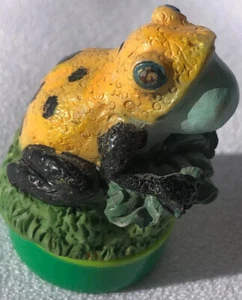 Frosch Stempel Kunststoff oder Harz 1 3/4" Tiere nie benutzt - Bild 1 von 10