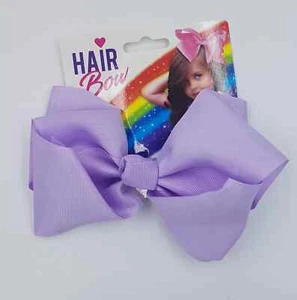 Kinder Mädchen Haar große Schleife Haarspange Schule Band Accessoire - helllila - Bild 1 von 1