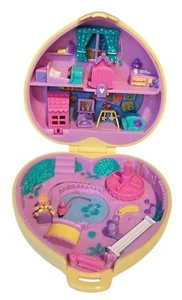 Polly Pocket Strollin' Baby 1994 Bluebird Quilted Yellow Heart Babysitting Baby - Picture 1 of 16