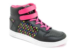 T.U.K. Zapatilla A7191L7 Ojo Zapatilla Bota Negro y Rosa Multicolor Estrellas - Imagen 1 de 2