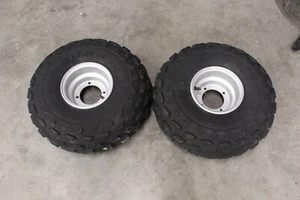 2006 ARCTIC CAT 50 CC FRONT TIRES & RIMS DURO 18X7X7 4 STROKE KFX50 06 - Picture 1 of 11