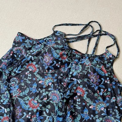 Tankini Lands' End azul/negro 2 piezas con falda de baño talla 18 almohadillas extraíbles inalámbricas Foto 1 de 4