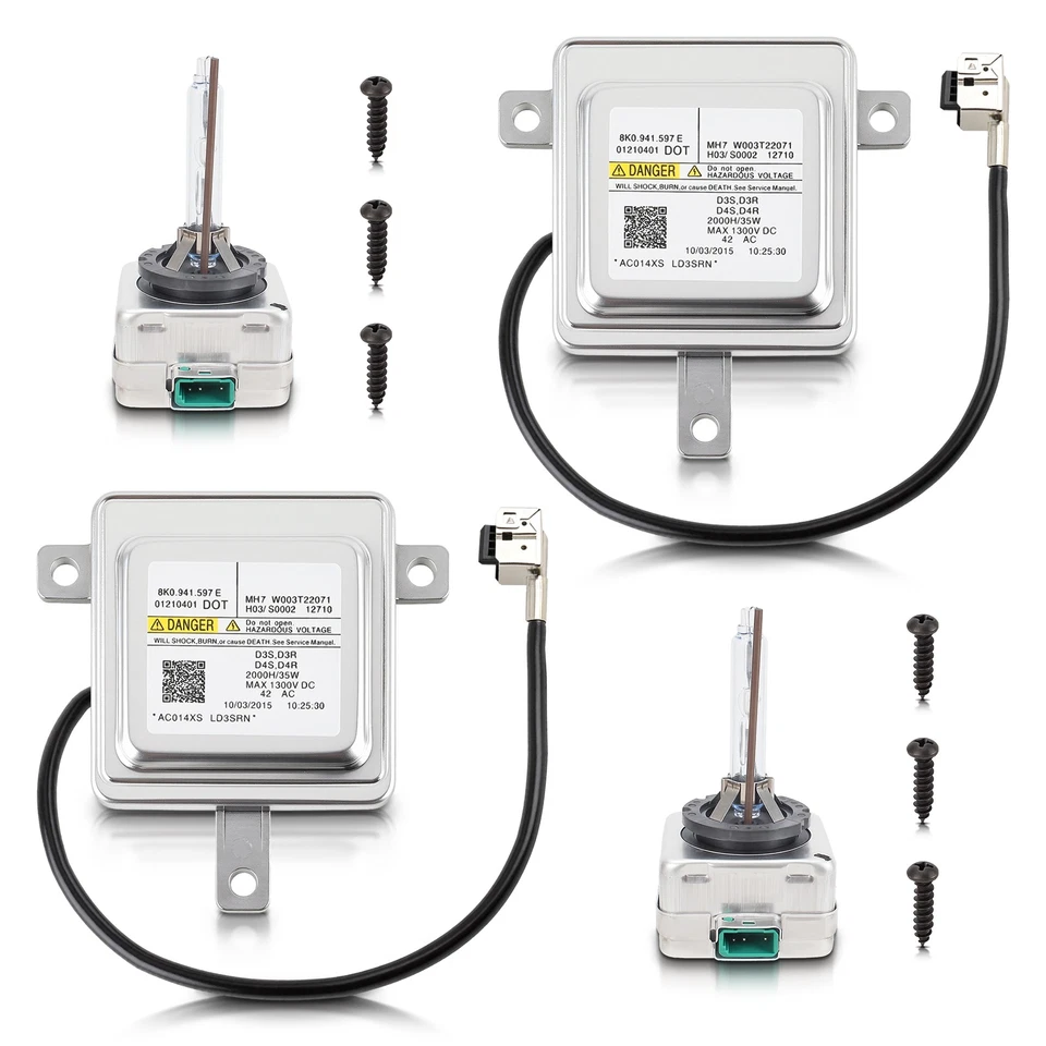 2x Módulo de unidad de control de luz HID de lastre y bombilla de xenón 8K0.941.597 E para Audi VW Foto 1 de 4