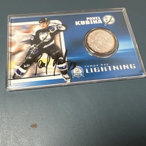 Signed 2004 Pavel Kubina Tampa Lightning Ltd Edition Silver Collectible Coin - Picture 1 of 5