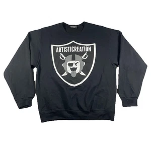 Suéter Pullover Estilo Dibujos Animados Tema Raiders Negro Grande Creación Artística Para Hombre - Imagen 1 de 12