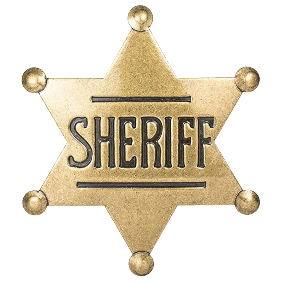 Insignia del Sheriff Occidental para Niños Adultos Favores de Fiesta Carnaval Premios Regalo Foto 1 de 4