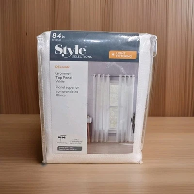 Style Selections | Delmar | Light Filtering | White | 50x84in | #953939 - Image 1 of 4