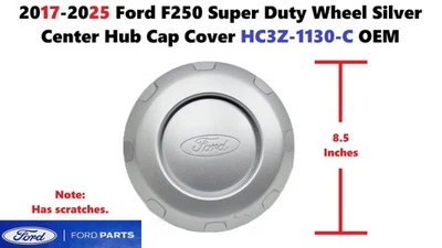 2017-2025 Ford F250 Super Duty Wheel Silver Center Hub Cap Cover HC3Z-1130-C - Image 1 of 4