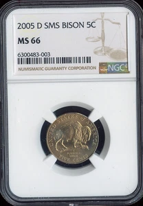 2005 D Jefferson Nickel Bison NGC MS67 SMS Quality - Picture 1 of 2