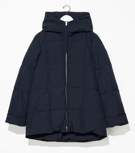 JIL SANDER Quilted Down Jacket Puffer Coat in Navy Blue Size 38 / US 8 - Picture 1 of 10