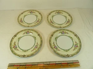 4 platos de mantequilla de pan Noritake Alicia 35762 6 3/8 pulgadas Japón oro verde años 20’s - Imagen 1 de 6