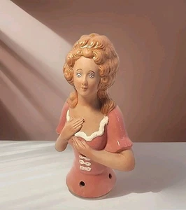 Vintage 1986 Byron Formen Nadelkissen Half Doll 4" groß 1920er Stil - B636 - Puppe - Bild 1 von 8