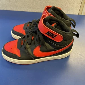 Nike Court Borough Mid 2 GS Bred Retro schwarz rot Jugend Größe 4Y CD7782-003 Schuh - Bild 1 von 9