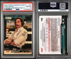 2024 Topps Paddock Pass Cromo Toto Wolff #71 Superfractor 1/1 Mercedes PSA 8 - Imagen 1 de 1