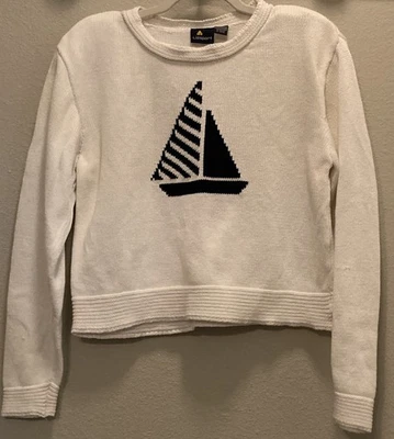 Suéter Náutico Vintage Liz Sport Velero Talla Mediana Foto 1 de 4