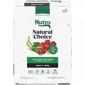 Nutro Natural Choice Adult Dry Dog Food Lamb 12 lb Protein Rich Recipe - Picture 1 of 15