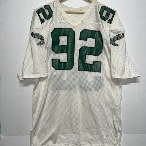 Vintage 80s 90s Sandknit Philadelphia Eagles Reggie White NFL Football Jersey XL Cover