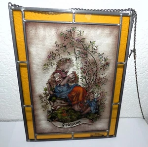 Imagen de ventana acristalamiento de plomo temporada primavera Viena Biedermeier 30x22,8 cm 22843 - Imagen 1 de 5