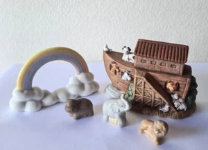 Vintage HOMCO Home Interiors Noah's Ark with Animals & Rainbow Figurines # 1474 - Picture 1 of 6