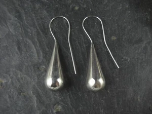 Ohrringe rhodiniert Tropfen 925 Sterling Silber - Picture 1 of 2