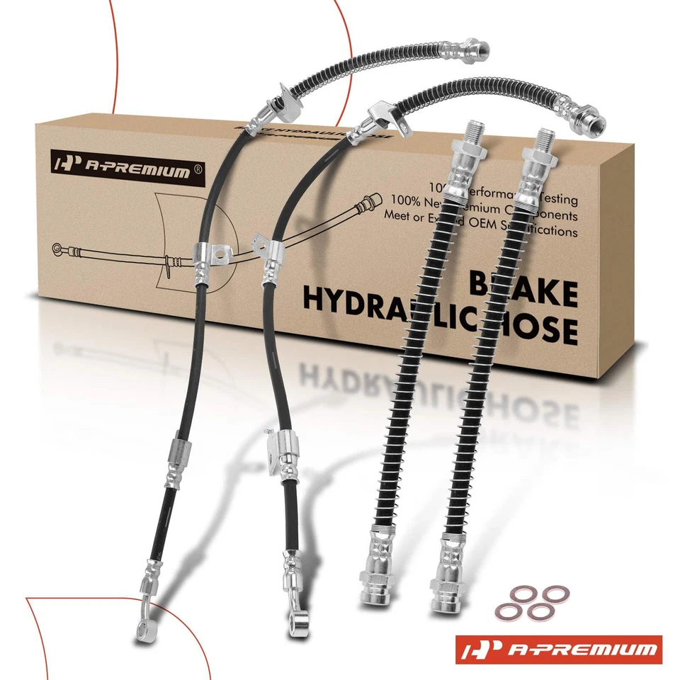 4x Brake Hydraulic Hose Line Front & Rear for Kia Amanti 2004 2005 2006 V6 3.5L - Image 1 of 4